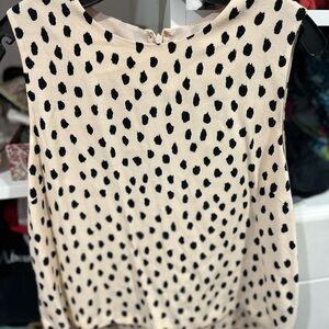 Kate Spade Black and Cream Polka Dot Blouse